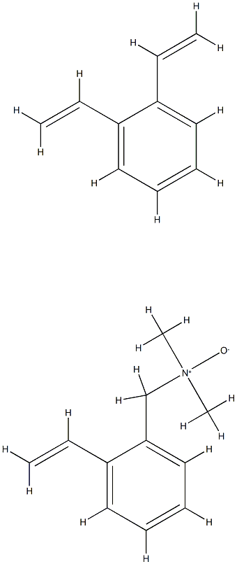 Benzenemethanamine, ar-ethenyl-N,N-dimethyl-, N-oxide, polymer withdie thenylbenzene Struktur