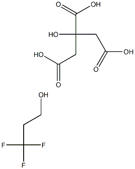 Poly(difluoromethylene), α-fluoro-ω-(2-hydroxyethyl)-, dihydrogen 2-hydroxy-1,2,3-propanetricarboxylate Struktur