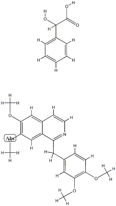 glycolic acid, compound with 1-[(3,4-dimethoxyphenyl)methyl]-6,7-dimethoxyisoquinoline (1:1) Struktur