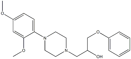 α-(Phenoxymethyl)-4-(2,4-dimethoxyphenyl)-1-piperazineethanol Struktur