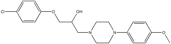 α-[(4-Chlorophenoxy)methyl]-4-(4-methoxyphenyl)-1-piperazineethanol Struktur