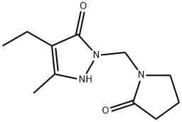 3H-Pyrazol-3-one,4-ethyl-1,2-dihydro-5-methyl-2-[(2-oxo-1-pyrrolidinyl)methyl]-(9CI) Struktur