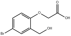 [4-bromo-2-(hydroxymethyl)phenoxy]acetic acid Struktur