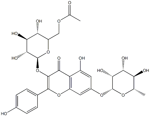 Kaempferol 3-O-(6''-O-acetyl)glucoside-7-O-rhamside