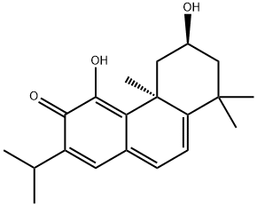 (4bS)-5,6,7,8-Tetrahydro-4,6β-dihydroxy-4bα,8,8-trimethyl-2-(1-methylethyl)phenanthren-3(4bH)-one Struktur