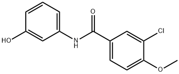 3-chloro-N-(3-hydroxyphenyl)-4-methoxybenzamide Struktur