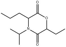 2,5-Morpholinedione,6-ethyl-4-isopropyl-3-propyl-(5CI) Struktur