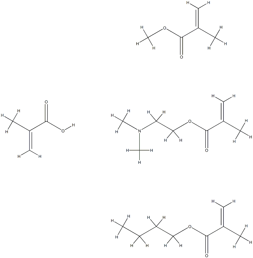 2-Propenoic acid, 2-methyl-, polymer with butyl 2-methyl-2-propenoate, 2-(dimethylamino)ethyl 2-methyl-2-propenoate and methyl 2-methyl-2-propenoate Struktur