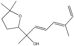 Tetrahydro-α,5,5-trimethyl-α-(4-methyl-1,3,5-hexatrienyl)-2-furanmethanol Struktur