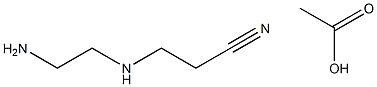 Propanenitrile, 3-[(2-aminoethyl)amino]-, homopolymer, acetate Struktur