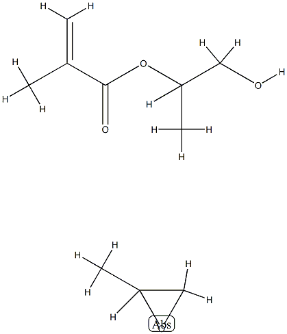 2-Propenoic acid, 2-methyl-, monoester with 1,2-propanediol, polymer with methyloxirane Struktur