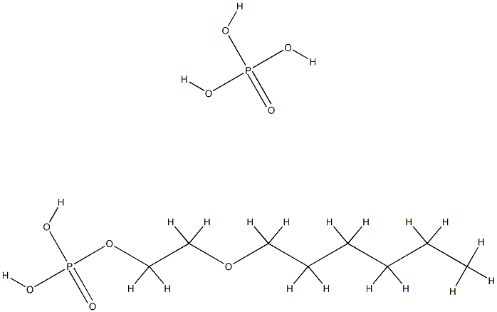 Poly(oxy-1,2-ethanediyl), .alpha.-hexyl-.omega.-hydroxy-, phosphate Struktur