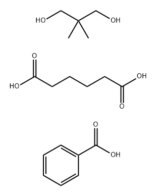 Hexanedioic acid, polymer with 2,2-dimethyl-1,3-propanediol, benzoate Struktur