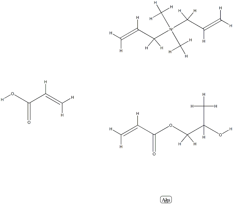 2-Propen-1-aminium, N,N-dimethyl-N-2-propenyl-, chloride, polymer with 2-hydroxypropyl 2-propenoate and 2-propenoic acid Struktur