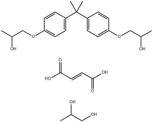 Fumaric acid,propoxylated bisphenol A,propylene glycol polymer Struktur