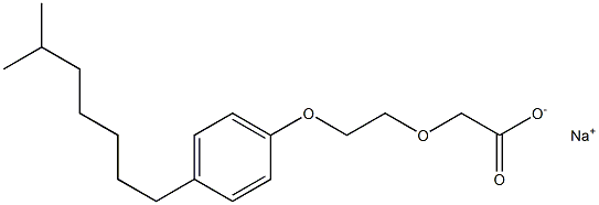 Poly(oxy-1,2-ethanediyl), .alpha.-(carboxymethyl)-.omega.-(4-isooctylphenoxy)-, sodium salt Struktur