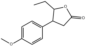 Hydrocinnamic acid, ba-(1-hydroxypropyl)-p-methoxy-, lactone (4CI) Struktur