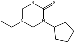 2H-1,3,5-Thiadiazine-2-thione,3-cyclopentyl-5-ethyltetrahydro-(9CI) Struktur