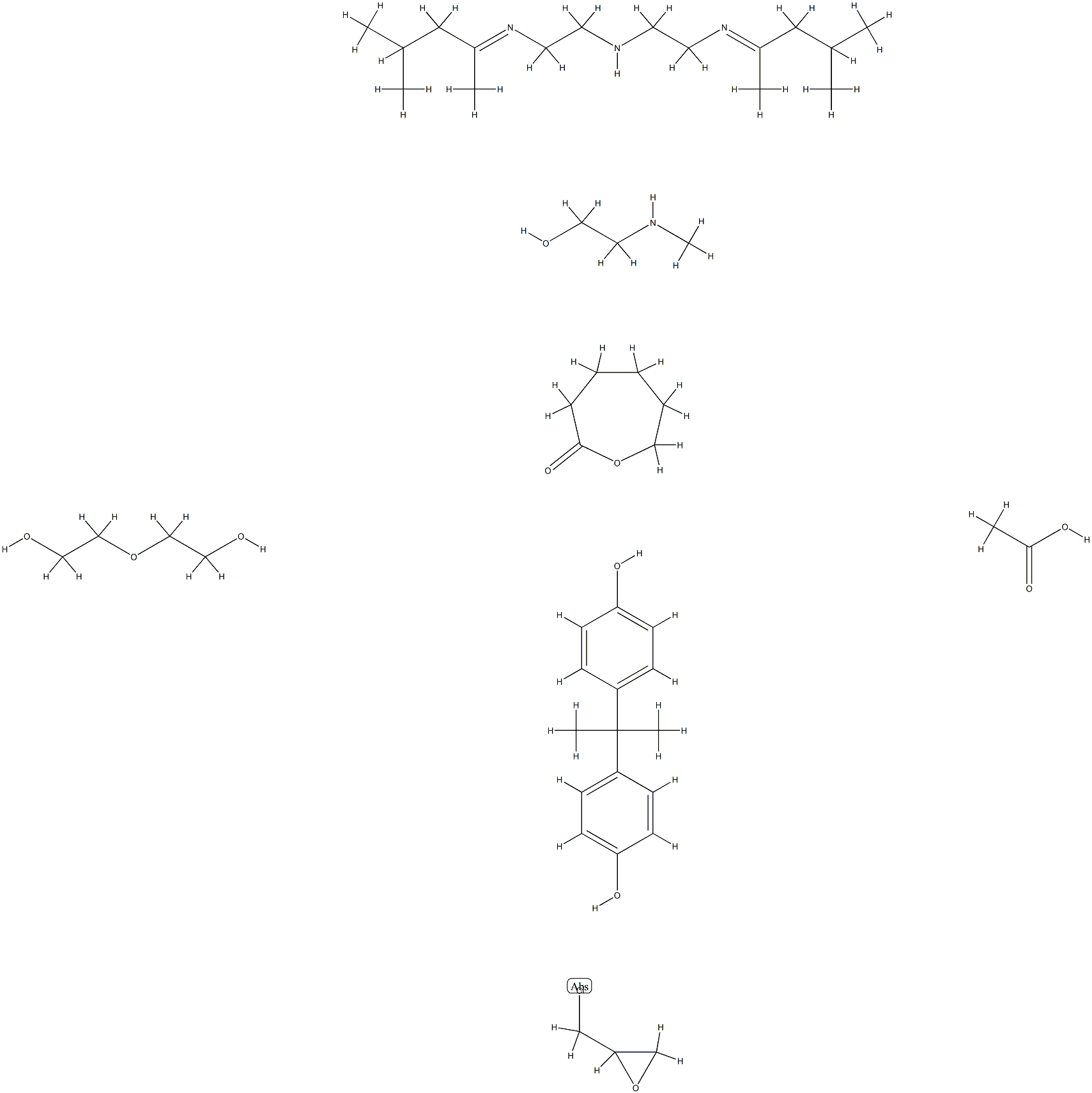 polymer with (chloromethyl)oxirane, n-(1,3-dimethylbutylidene)-n'-2-oxepanon Struktur