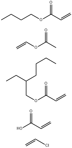 2-Propenoic acid, polymer with butyl 2-propenoate, chloroethene, ethenyl acetate and 2-ethylhexyl 2-propenoate Struktur