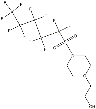 Poly(oxy-1,2-ethanediyl), .alpha.-2-ethyl(undecafluoropentyl)sulfonylaminoethyl-.omega.-hydroxy- Struktur