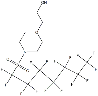 Poly(oxy-1,2-ethanediyl), .alpha.-2-ethyl(pentadecafluoroheptyl)sulfonylaminoethyl-.omega.-hydroxy- Struktur