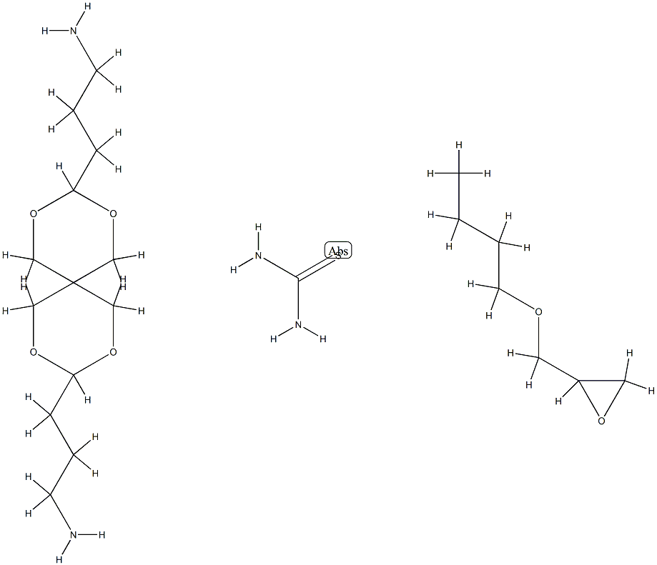 Thiourea, reaction products with Bu glycidyl ether and 2,4,8,10-tetraoxaspiro[5.5]undecane-3,9-dipropanamine Struktur