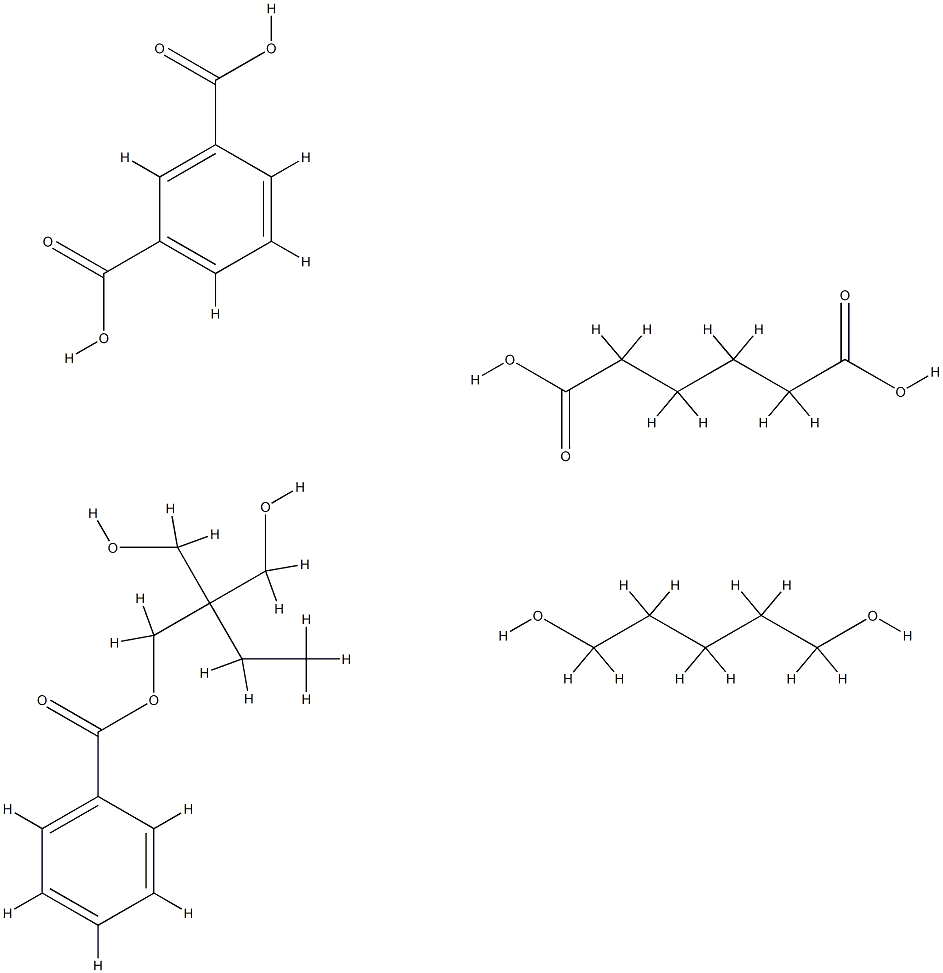 1,3-Benzenedicarboxylic acid, polymer with benzoic acid, 2-ethyl-2-(hydroxymethyl)-1,3-propanediol, hexanedioic acid and 1,5-pentanediol Struktur