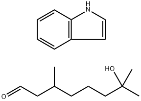 Octanal, 7-hydroxy-3,7-dimethyl-, reaction products with 1H-indole Struktur