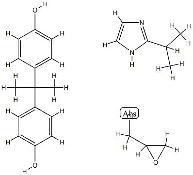 Phenol, 4,4-(1-methylethylidene)bis-, polymer with (chloromethyl)oxirane, 2-(1-methylethyl)-1H-imidazole-modified Struktur