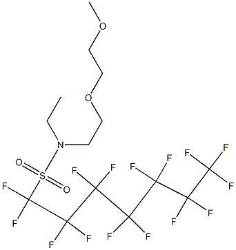 Poly(oxy-1,2-ethanediyl), .alpha.-2-ethyl(pentadecafluoroheptyl)sulfonylaminoethyl-.omega.-methoxy- Struktur