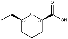 2H-Pyran-2-carboxylicacid,6-ethyltetrahydro-,(2R,6R)-rel-(9CI) Struktur