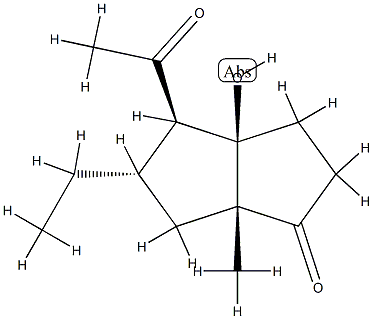 1(2H)-Pentalenone,4-acetyl-5-ethylhexahydro-3a-hydroxy-6a-methyl-,(3aR,4R,5S,6aR)-rel-(9CI) Struktur