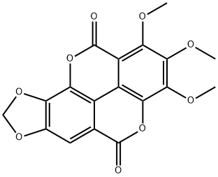 3,4,5-O-trimethyl-3',4'-O,O-methylidineflavellagic acid Struktur