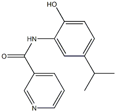 3-Pyridinecarboxamide,N-[2-hydroxy-5-(1-methylethyl)phenyl]-(9CI) Struktur