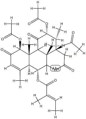 6 alpha-tigloyloxychaparrinone Struktur