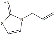 2(3H)-Thiazolimine,3-(2-methyl-2-propenyl)-(9CI) Struktur