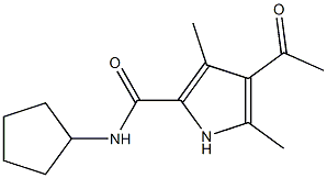 1H-Pyrrole-2-carboxamide,4-acetyl-N-cyclopentyl-3,5-dimethyl-(9CI) Struktur