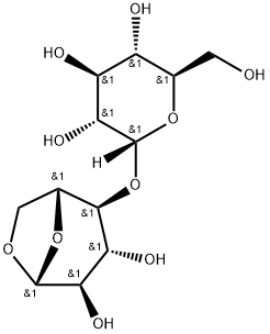 1,6-Anhydro-4-O-alpha-D-glucopyranosyl-beta-D-glucopyranose Struktur