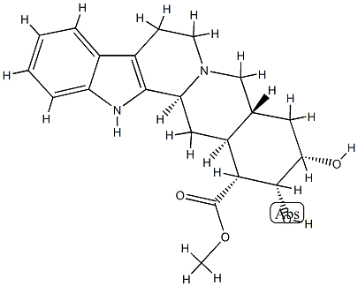 17α,18α-Dihydroxyyohimban-16α-carboxylic acid methyl ester Struktur