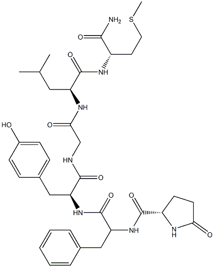 Physalemin, 2-de-L-alanine-3-de-L-aspartic acid-4-de-L-proline-5-de-L- asparagine-6-de-L-lysine- Struktur