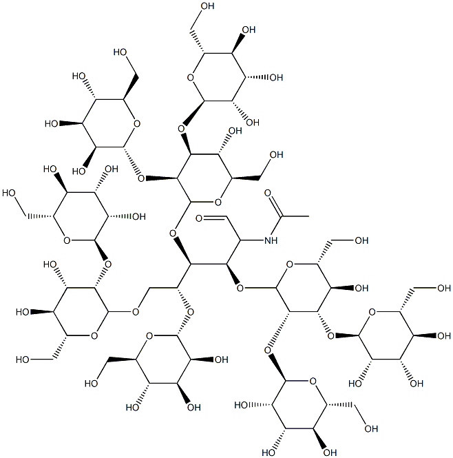 mannosyl(9)-N-acetylglucosamine Struktur