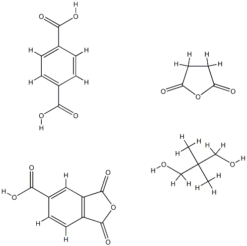 1,4-Benzenedicarboxylic acid, polymer with 1,3-dihydro-1,3-dioxo-5-isobenzofurancarboxylic acid, dihydro-2,5-furandione and 2,2-dimethyl-1,3-propanediol Struktur