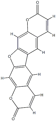 2H,9H-Furo[3,2-g:4,5-g']bis[1]benzopyran-2,9-dione Struktur