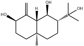 (1R,8aβ)-Decahydro-2α-(1-hydroxy-1-methylethyl)-4aα-methyl-8-methylene-1β,7β-naphthalenediol Struktur