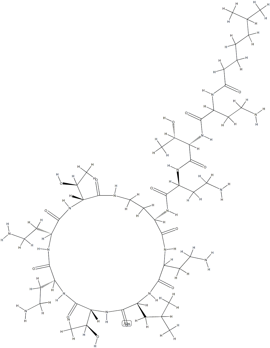 Polymikin E2, 7-L-treonin Struktur