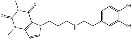 7-propyltheophylline dopamine Struktur