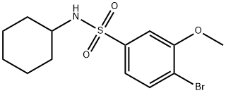 4-bromo-N-cyclohexyl-3-methoxybenzenesulfonamide Struktur