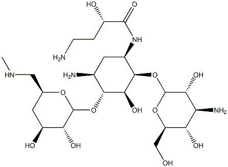 4'-deoxy-6'-N-methylamikacin Struktur