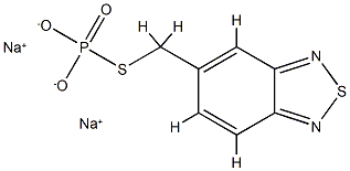 Phosphorothioic acid S-[(2,1,3-benzothiadiazol-SIV-5-yl)methyl]O,O-disodium salt Struktur